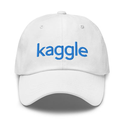 Kaggle Logo Embroidered Cap - White - AI Store