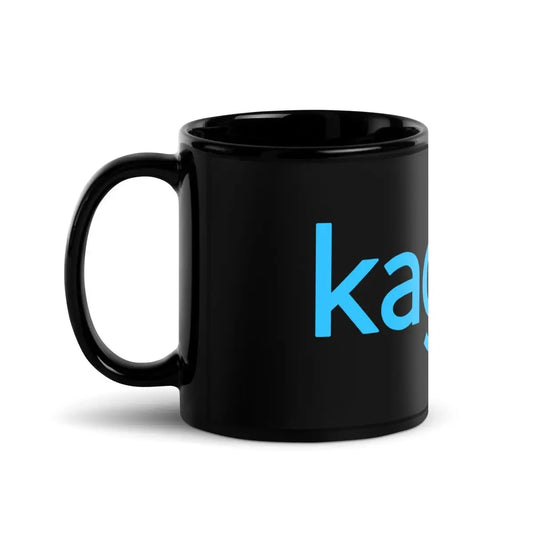 The Kaggle Logo on Black Glossy Mug.