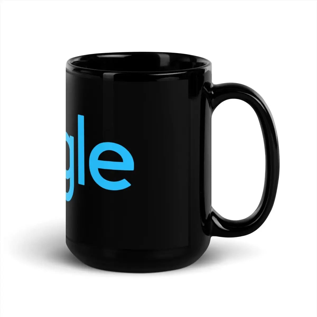 Kaggle Logo on Black Glossy Mug