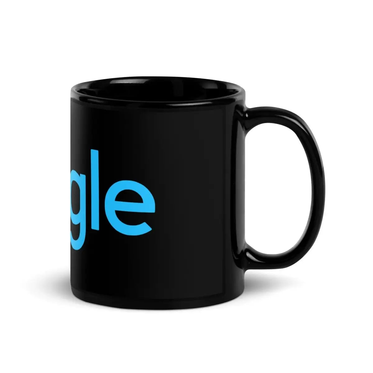 Kaggle Logo on Black Glossy Mug