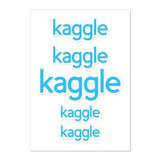 The Kaggle Logo Sticker Sheet.