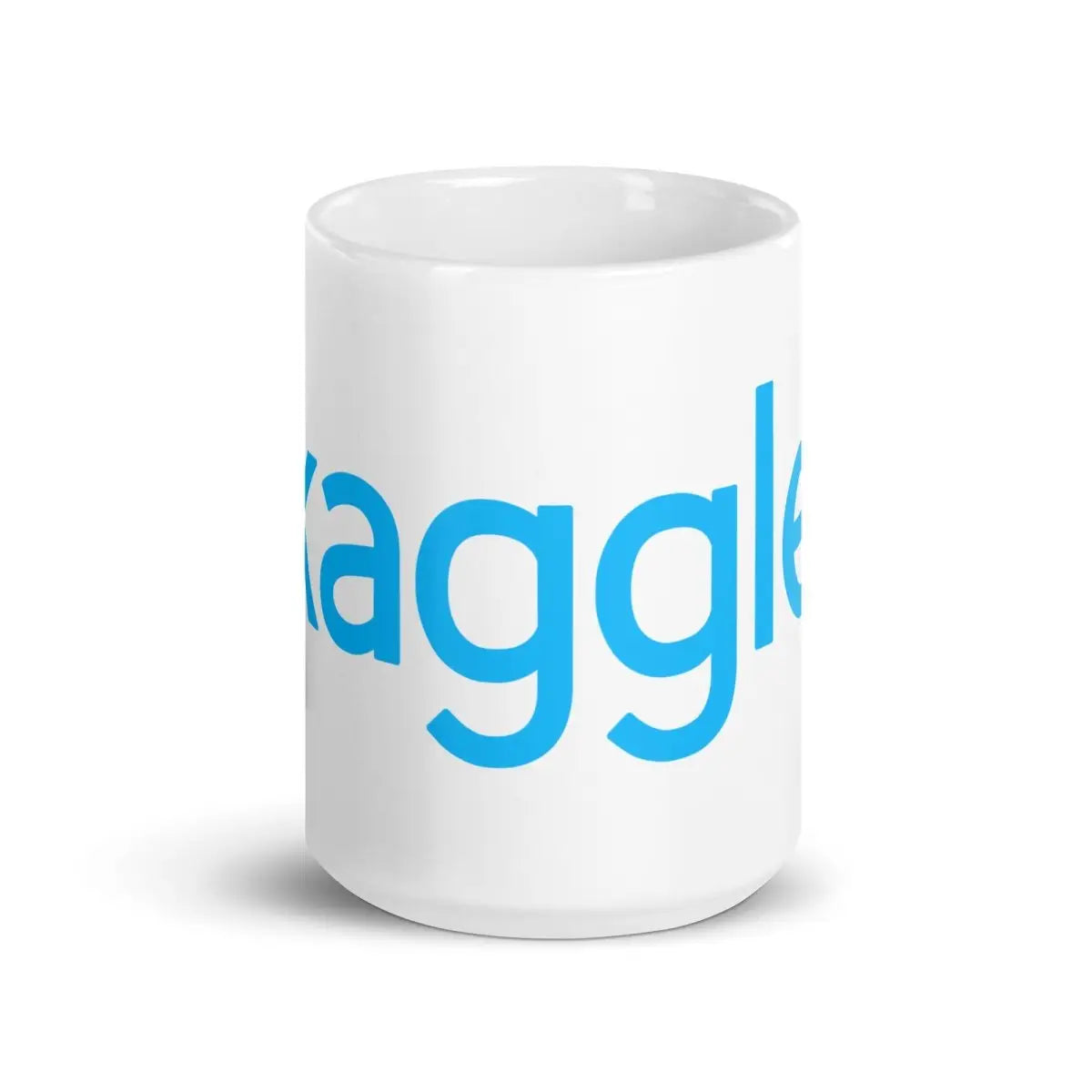 Kaggle Logo White Glossy Mug - 15 oz