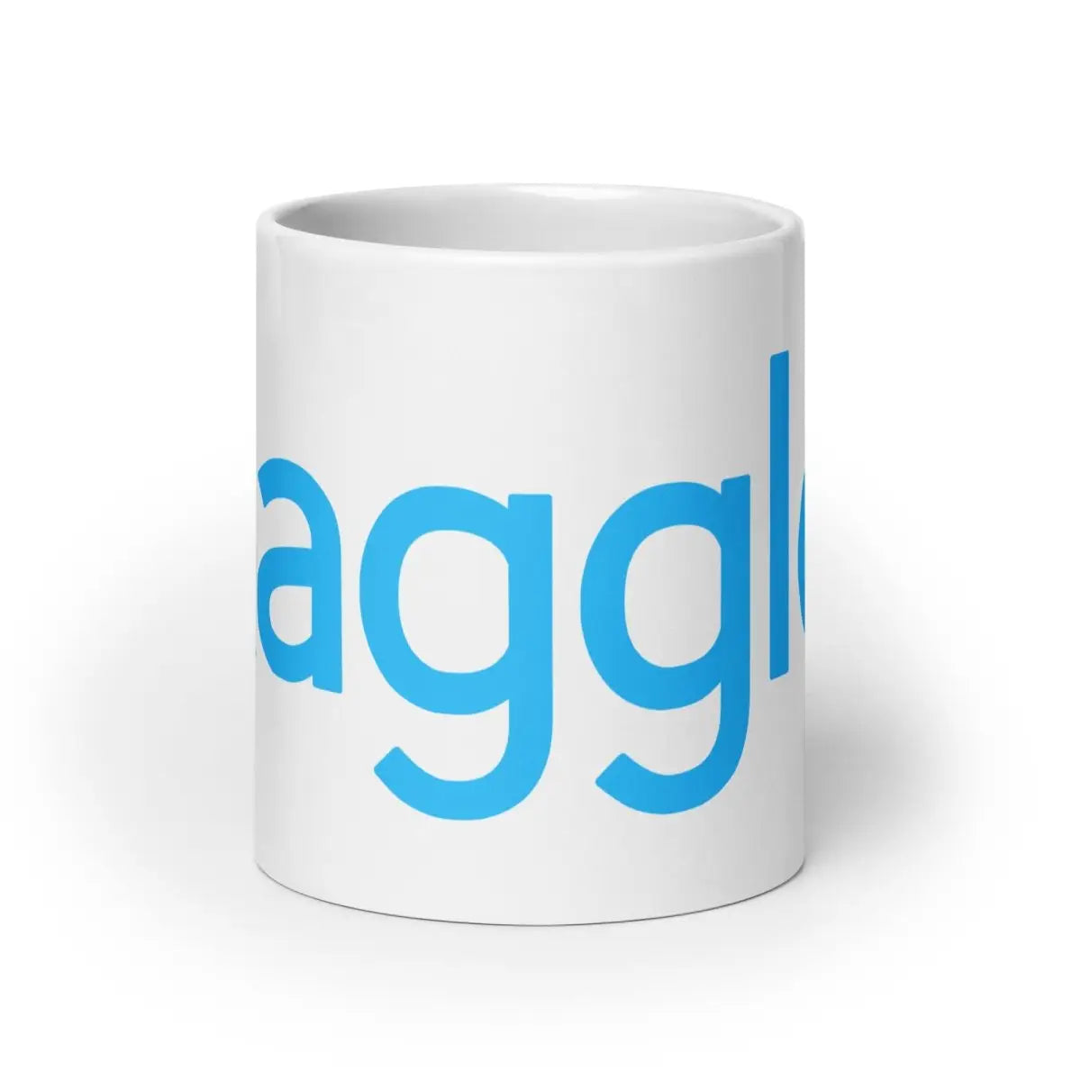 Kaggle Logo White Glossy Mug - 20 oz