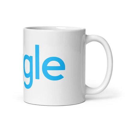 Kaggle Logo White Glossy Mug