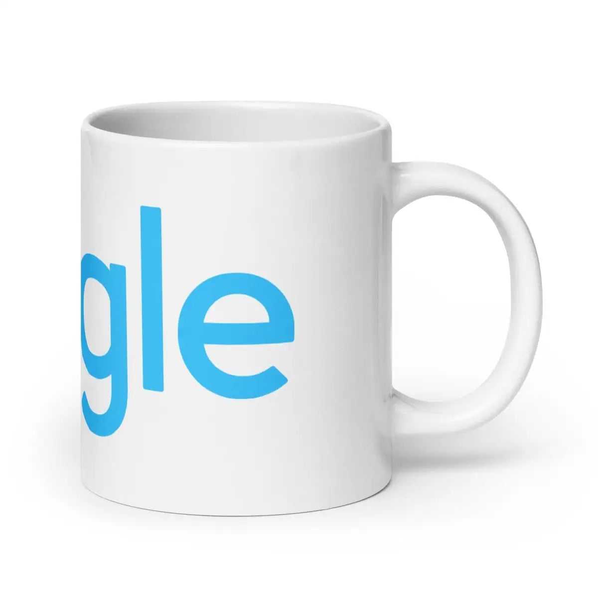 Kaggle Logo White Glossy Mug