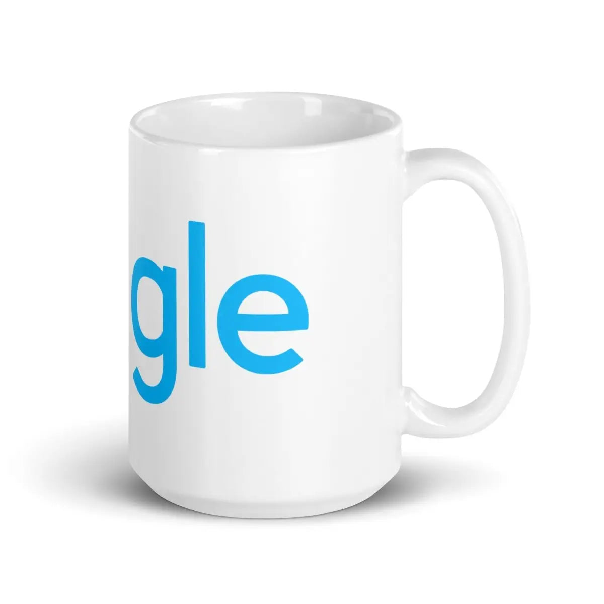 Kaggle Logo White Glossy Mug