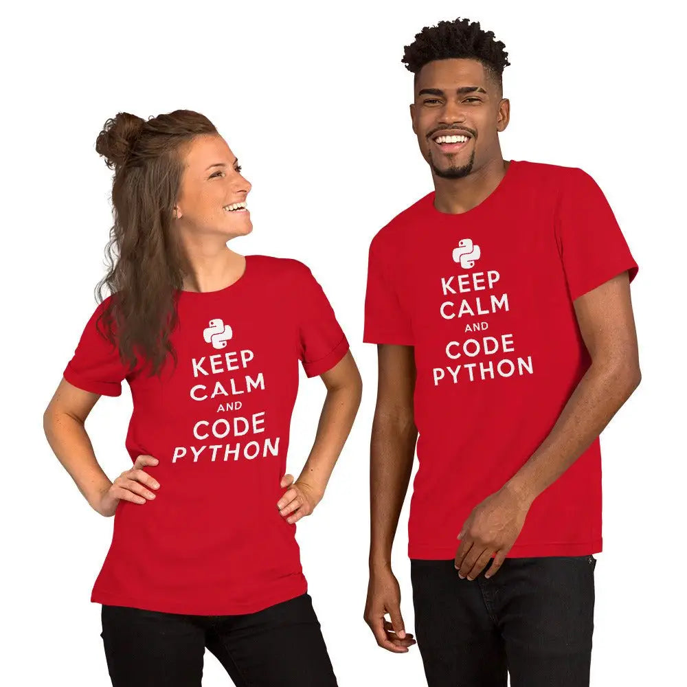 KEEP CALM AND CODE PYTHON T-Shirt (unisex)