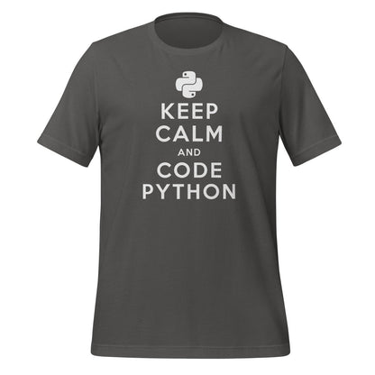 KEEP CALM AND CODE PYTHON T-Shirt (unisex) - Asphalt - AI Store