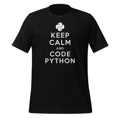 KEEP CALM AND CODE PYTHON T-Shirt (unisex) - Black - AI Store