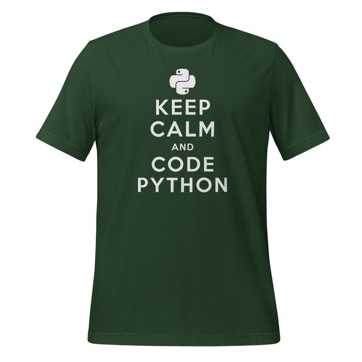 KEEP CALM AND CODE PYTHON T-Shirt (unisex) - Forest - AI Store