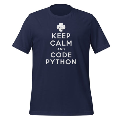 KEEP CALM AND CODE PYTHON T-Shirt (unisex) - Navy - AI Store