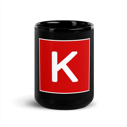 Keras Icon Black Glossy Mug - 15 oz