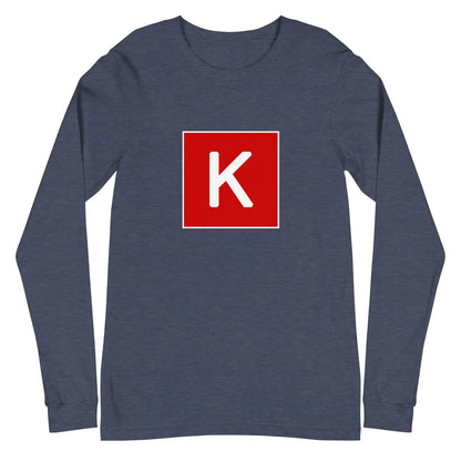 Keras Icon Long Sleeve T-Shirt (unisex) - Heather Navy / M