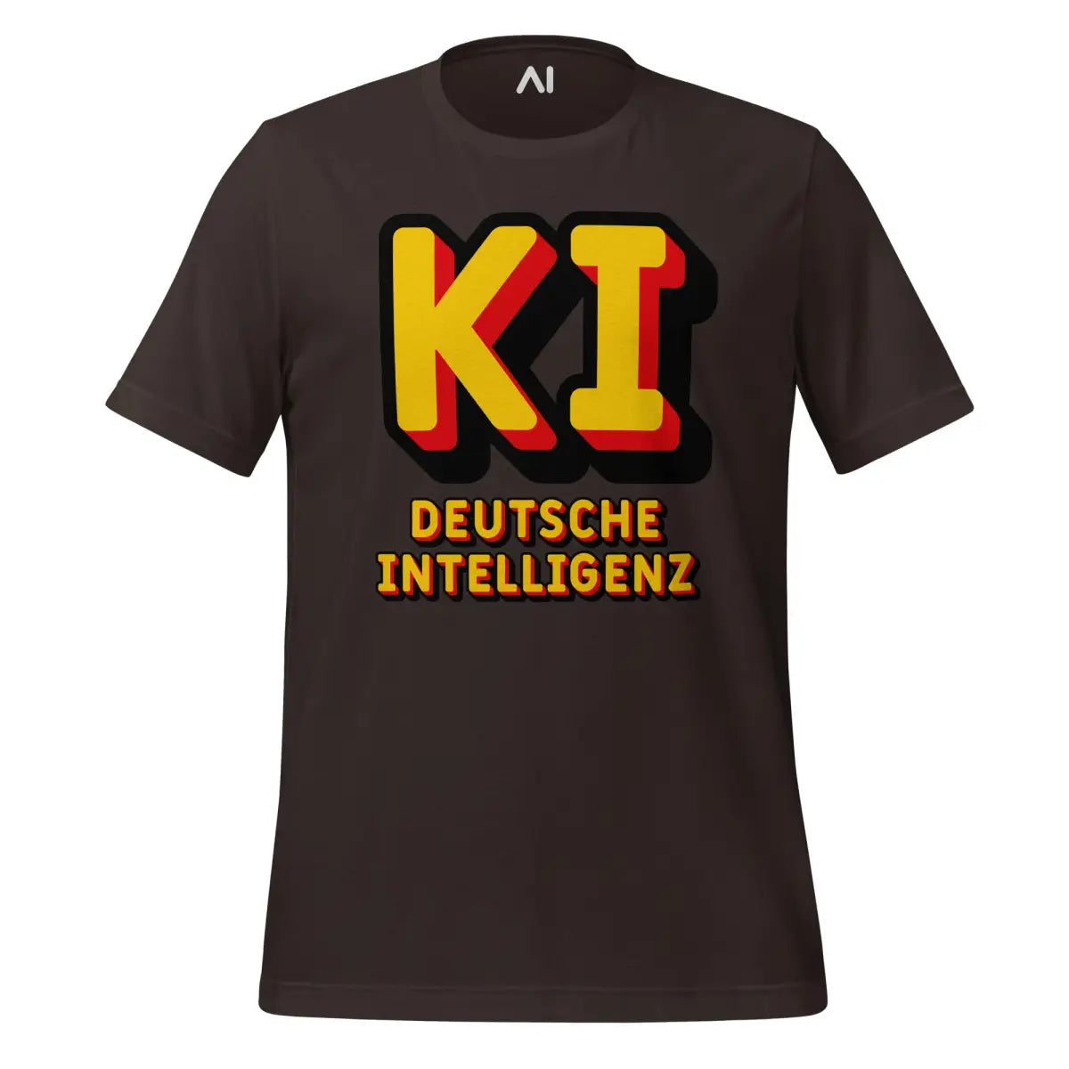 KI Deutsche Intelligenz T-Shirt (unisex) - Brown / M