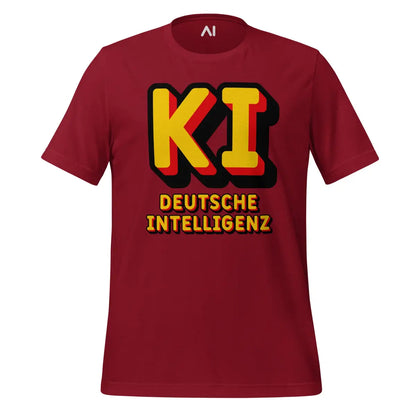 KI Deutsche Intelligenz T-Shirt (unisex) - Cardinal / M