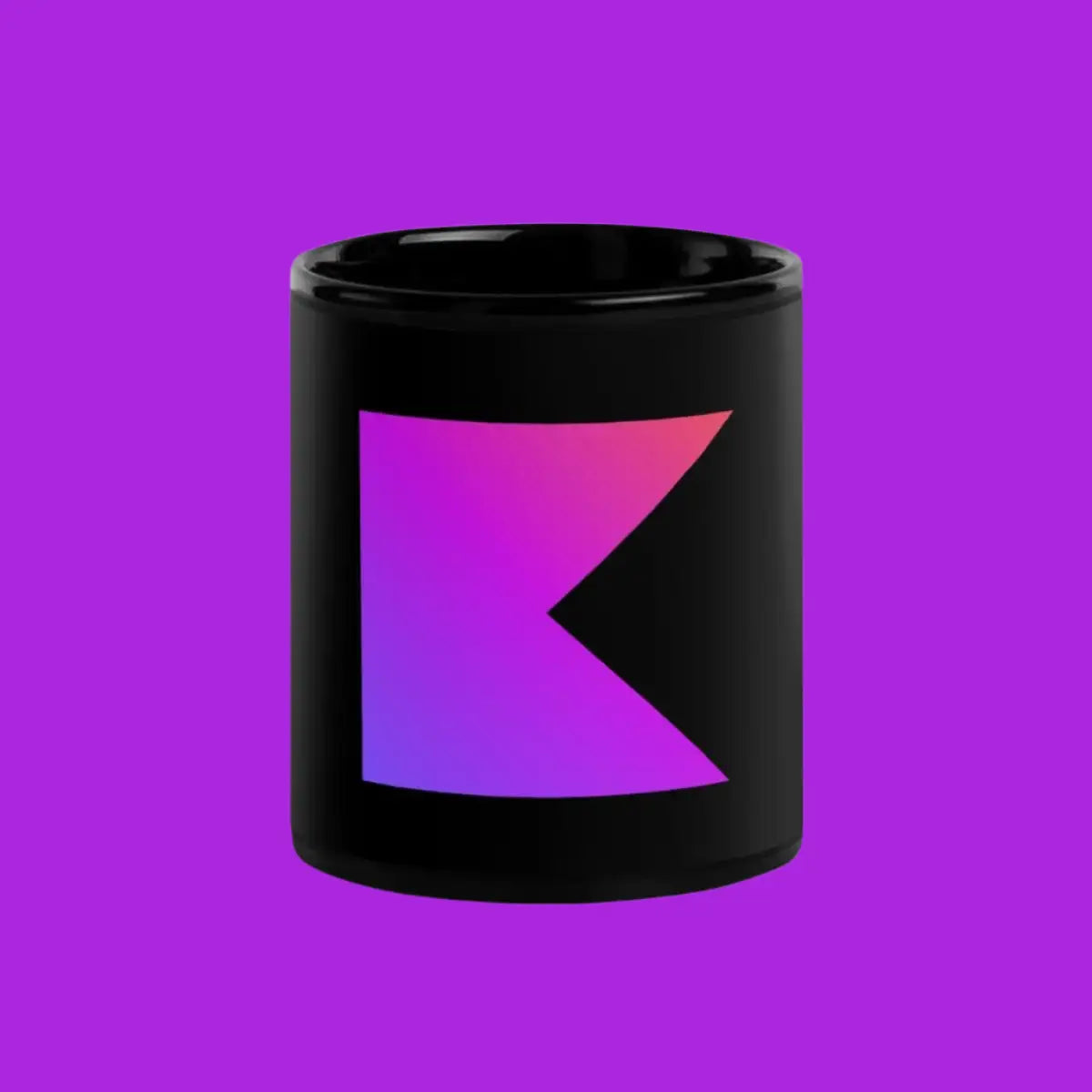 Kotlin Black Glossy Mug