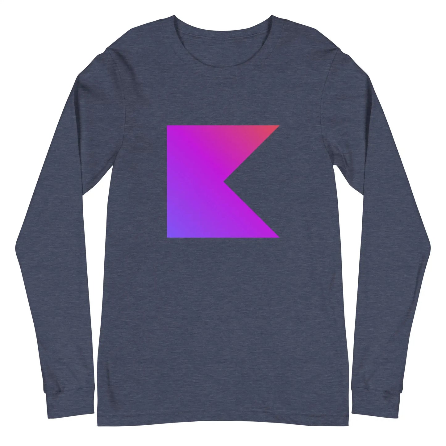 Kotlin Icon Long Sleeve T-Shirt (unisex) - Heather Navy / M