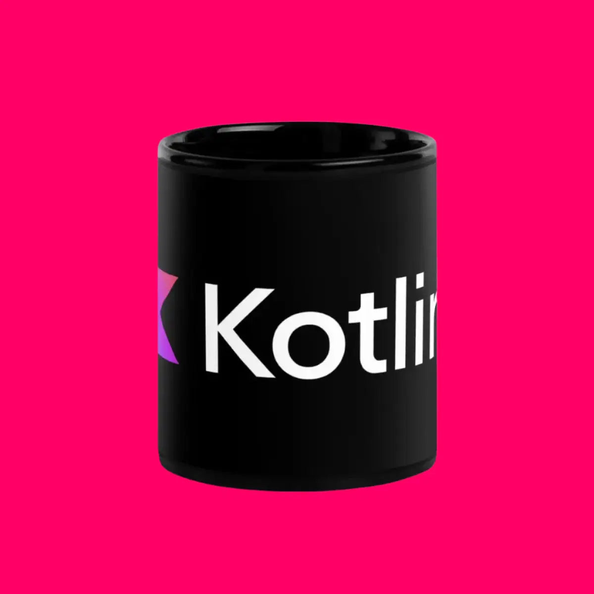 Kotlin Logo Black Glossy Mug