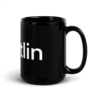 Kotlin Logo Black Glossy Mug - AI Store