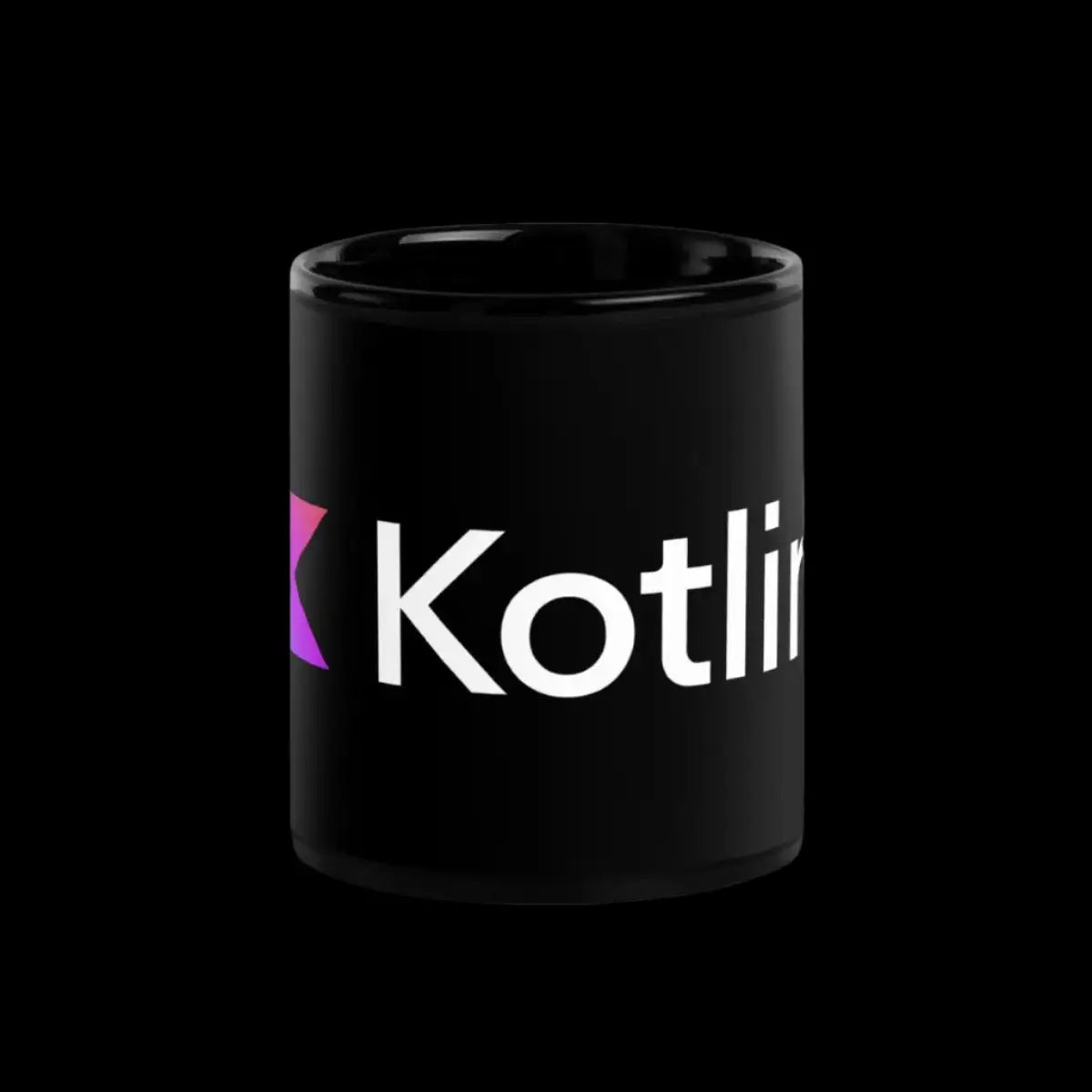 Kotlin Logo Black Glossy Mug