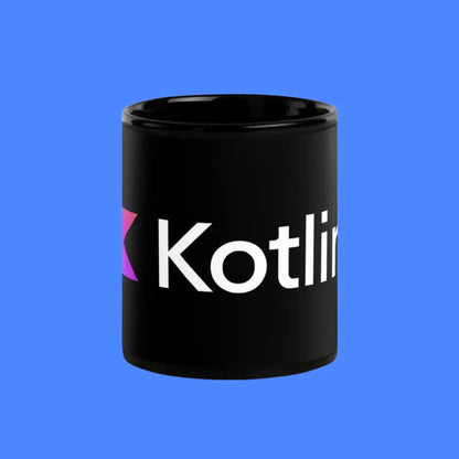 Kotlin Logo Black Glossy Mug