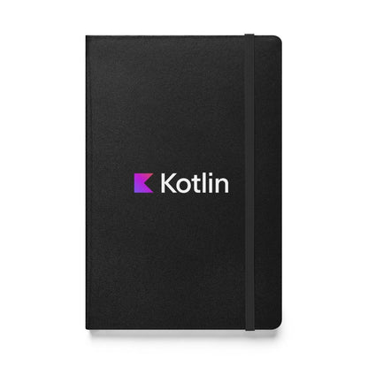 Kotlin Logo Hardcover Bound Notebook - Black - AI Store