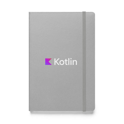 Kotlin Logo Hardcover Bound Notebook - Silver - AI Store