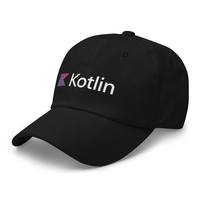 Kotlin Logo True - Color Embroidered Cap - Black - AI Store