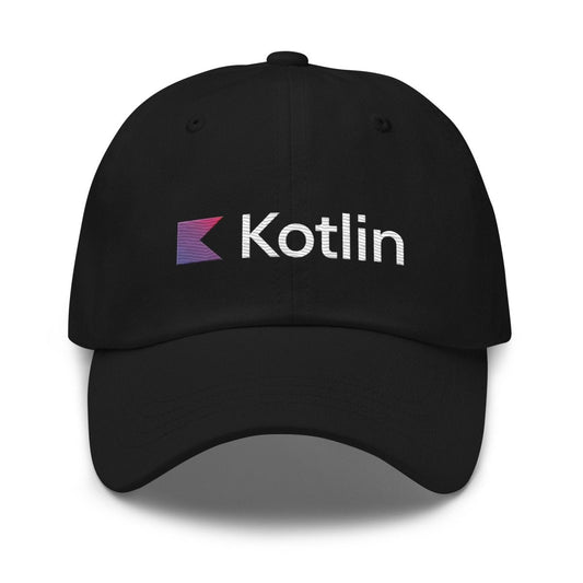 Kotlin Logo True - Color Embroidered Cap - Black - AI Store
