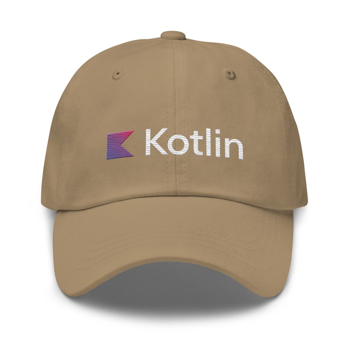 Kotlin Logo True - Color Embroidered Cap - Khaki - AI Store