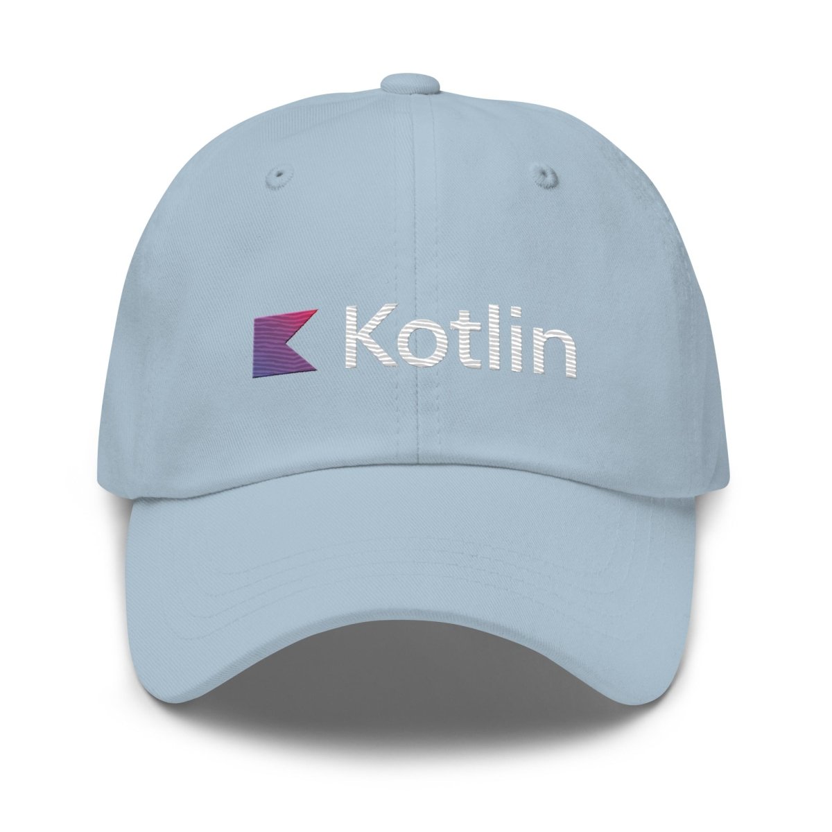 Kotlin Logo True - Color Embroidered Cap - Light Blue - AI Store