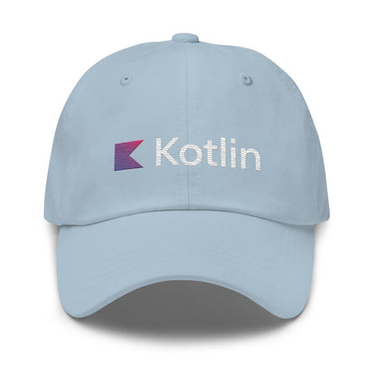 Kotlin Logo True - Color Embroidered Cap - Light Blue - AI Store