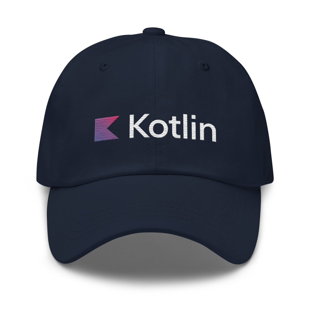 Kotlin Logo True - Color Embroidered Cap - Navy - AI Store