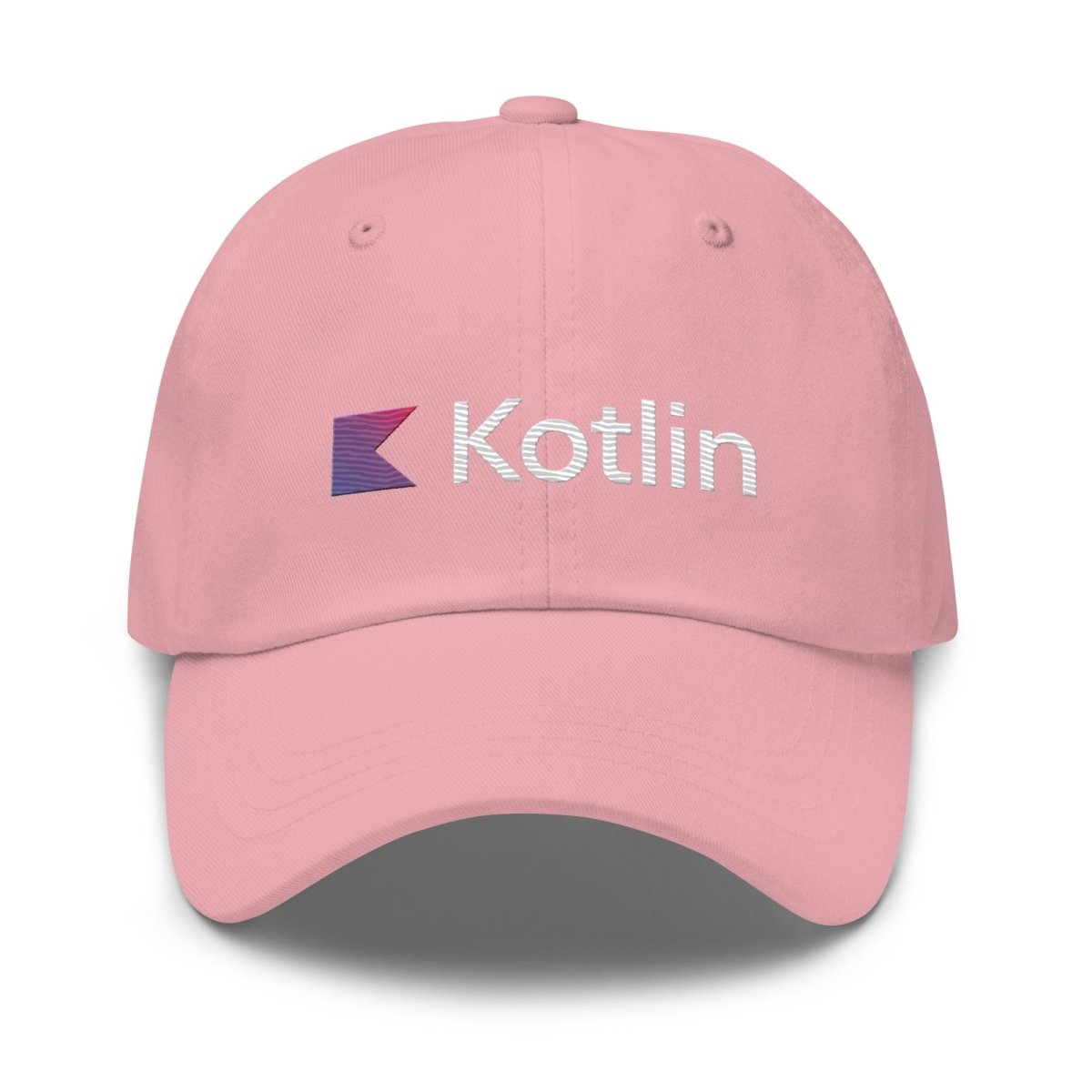 Kotlin Logo True - Color Embroidered Cap - Pink - AI Store