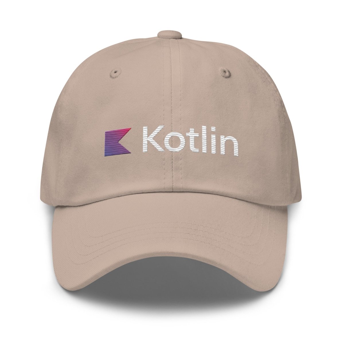 Kotlin Logo True - Color Embroidered Cap - Stone - AI Store