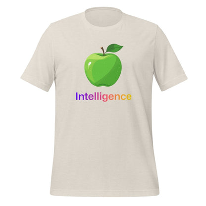 Large Apple + Intelligence T-Shirt (unisex) - Heather Dust - AI Store