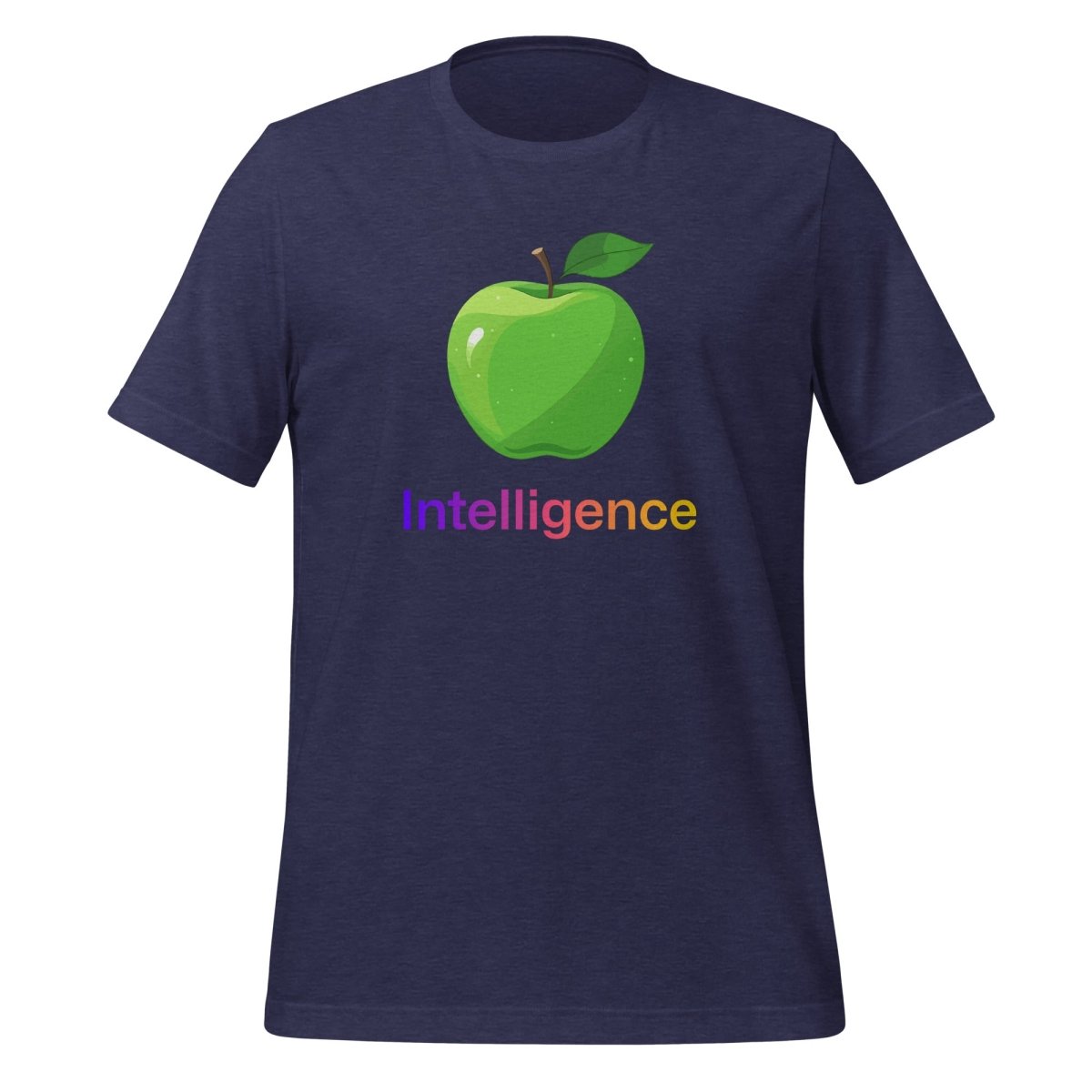 Large Apple + Intelligence T-Shirt (unisex) - Heather Midnight Navy - AI Store