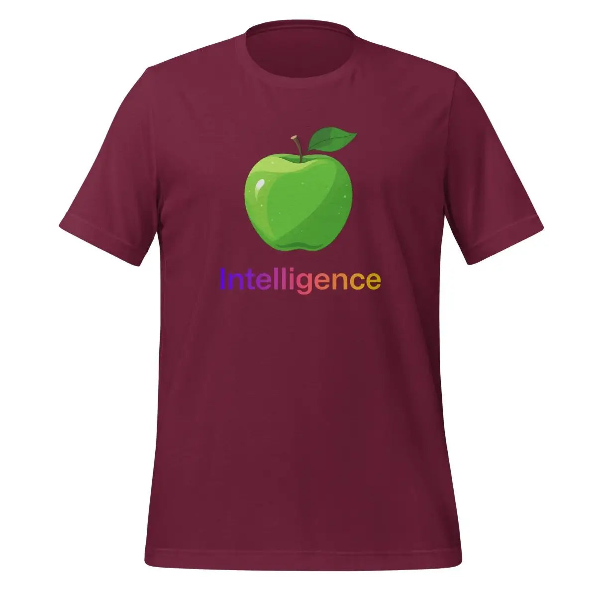 Large Apple + Intelligence T-Shirt (unisex) - Maroon / M