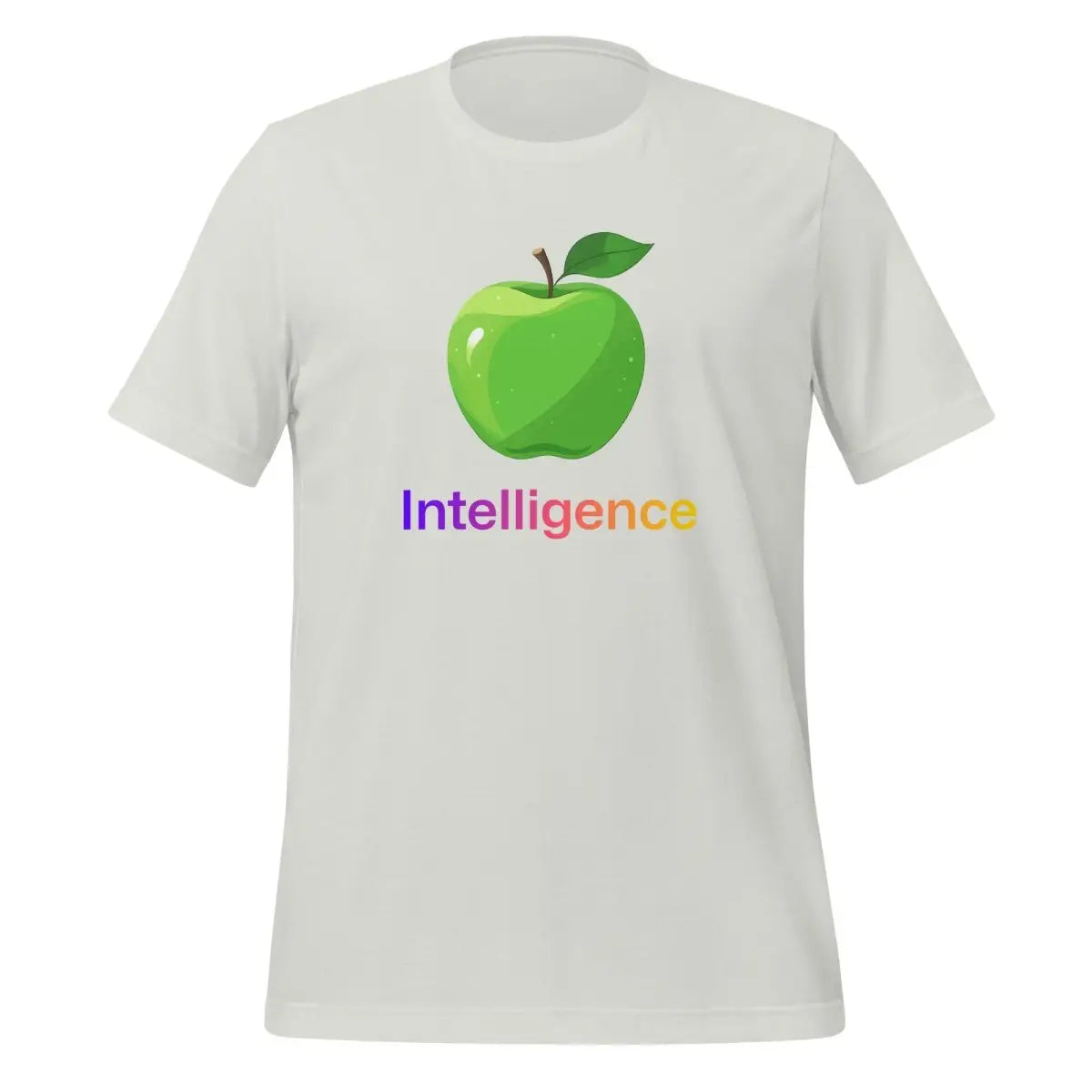 Large Apple + Intelligence T-Shirt (unisex) - Silver / M