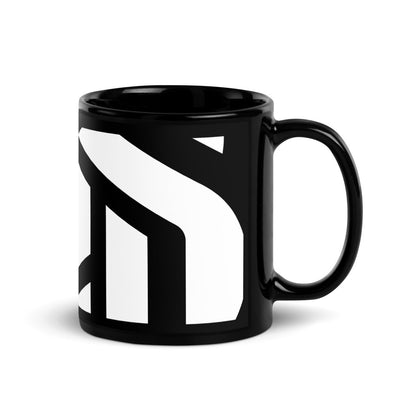 Large OpenAI Logo Black Glossy Mug - 11 oz - AI Store