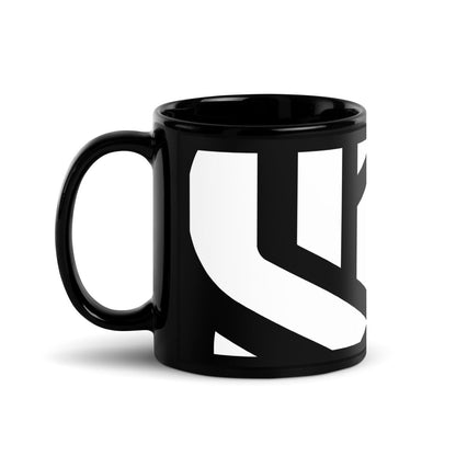 Large OpenAI Logo Black Glossy Mug - 11 oz - AI Store