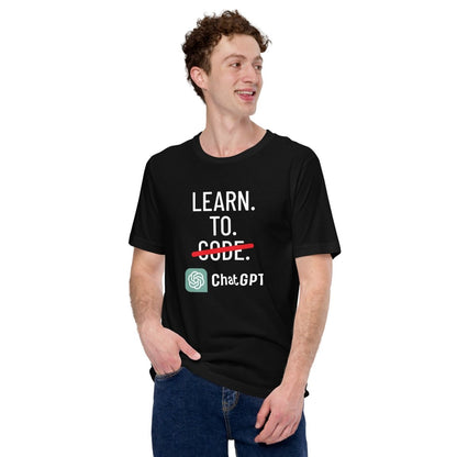 Learn to Code with ChatGPT T - Shirt (unisex) - Black - AI Store
