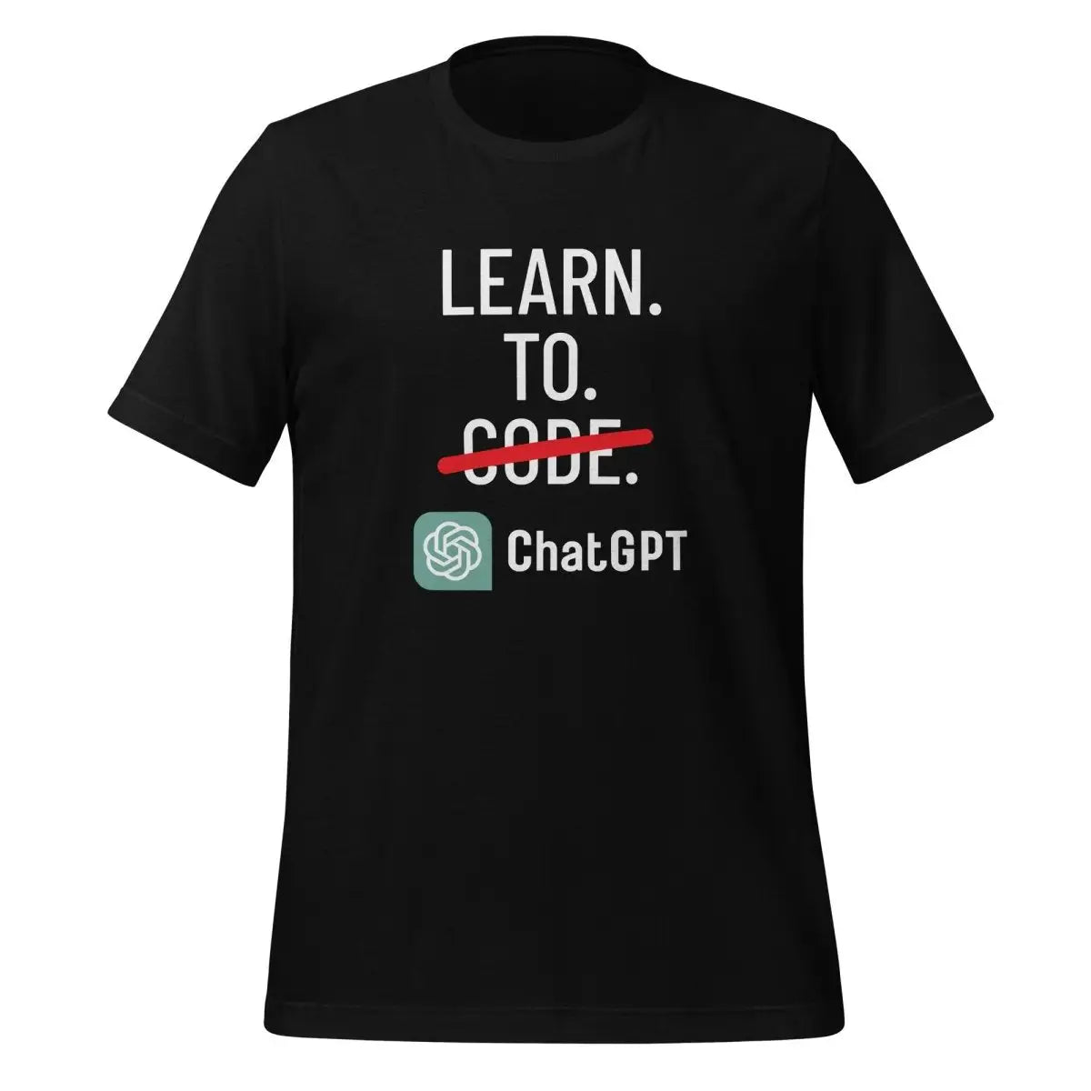 The Learn to Code with Chatgpt T-shirt (unisex) Black / m.