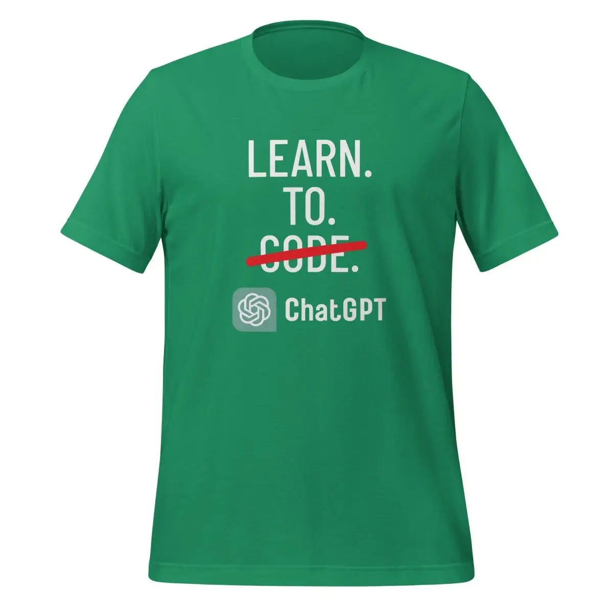 Learn to Code with ChatGPT T-Shirt (unisex) - Kelly / M