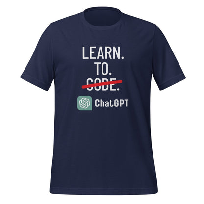 Learn to Code with ChatGPT T - Shirt (unisex) - Navy - AI Store
