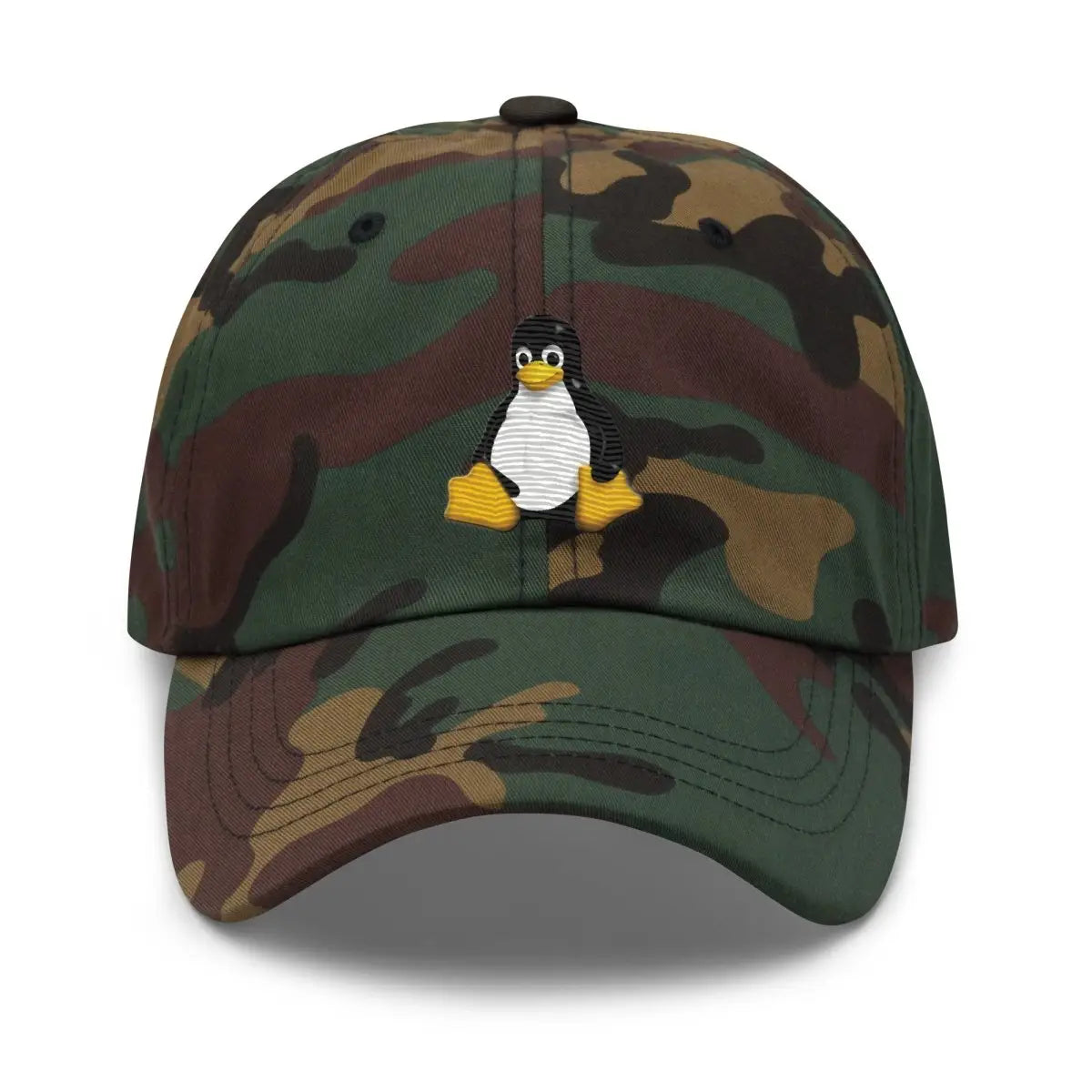 Linux Tux Cap - Green Camo