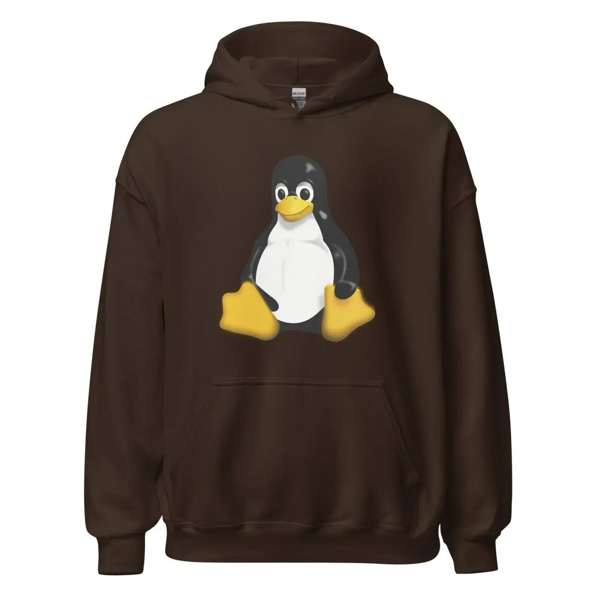 Linux Tux Hoodie (unisex) - Dark Chocolate / M