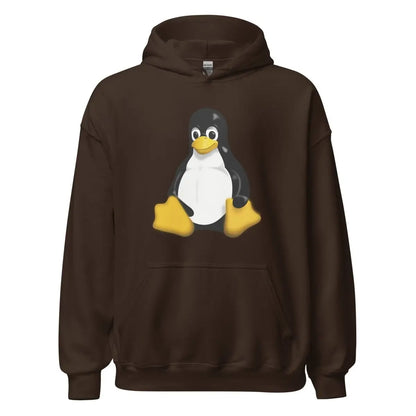 Linux Tux Hoodie (unisex) - Dark Chocolate / M