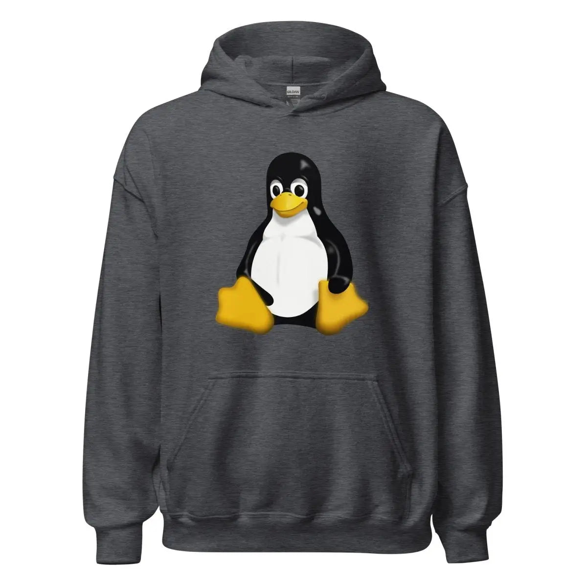 Linux Tux Hoodie (unisex) - Dark Heather / M