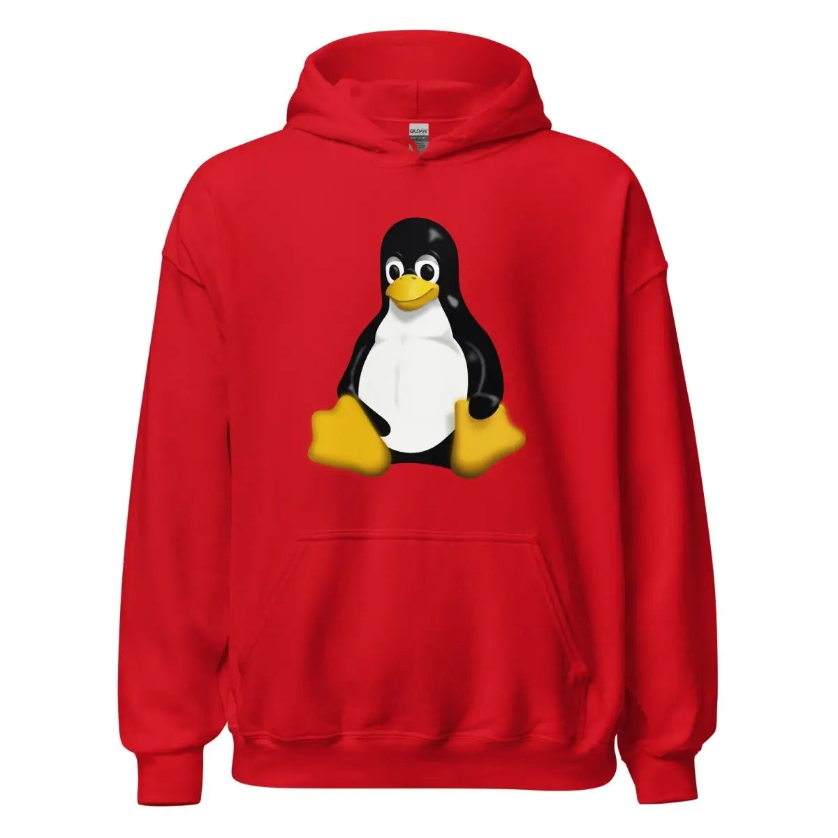 Linux Tux Hoodie (unisex) - Red / M